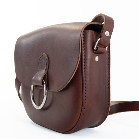 Mini-Belle Brown Leather Crossbody Bag