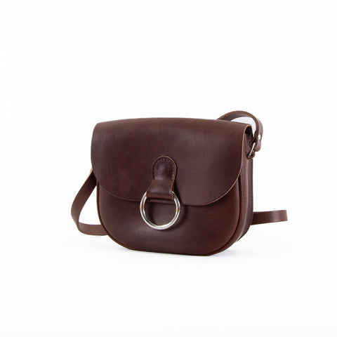 Mini-Belle Brown Leather Crossbody Bag