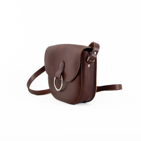 Mini-Belle Brown Leather Crossbody Bag