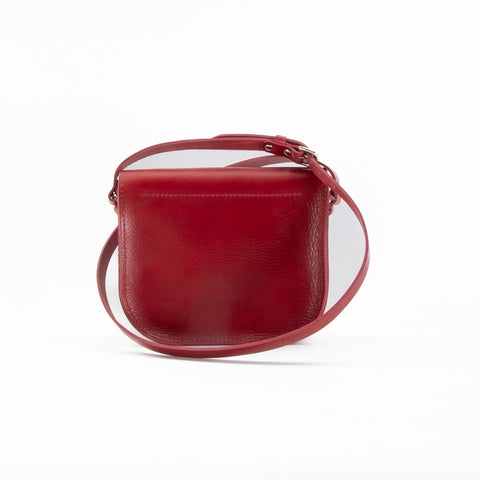 Mini-Belle Burgundy Leather Crossbody Bag