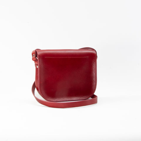 Mini-Belle Burgundy Leather Crossbody Bag