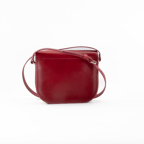 Mini-Belle Burgundy Leather Crossbody Bag