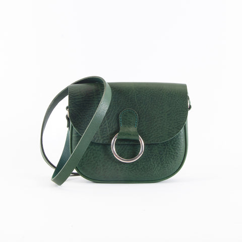 Mini-Belle Green Leather Crossbody Bag