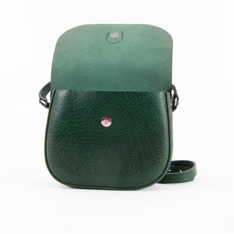 Mini-Belle Green Leather Crossbody Bag