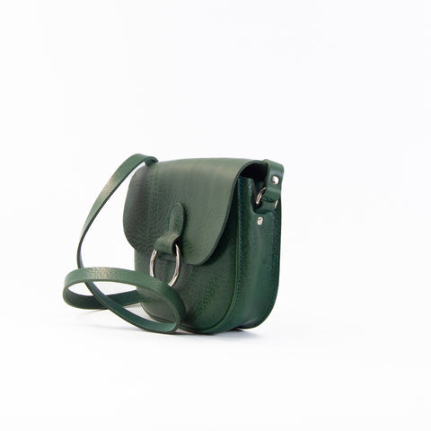 Mini-Belle Green Leather Crossbody Bag