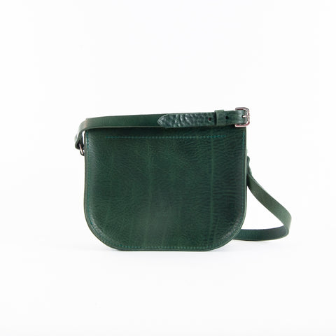 Mini-Belle Green Leather Crossbody Bag