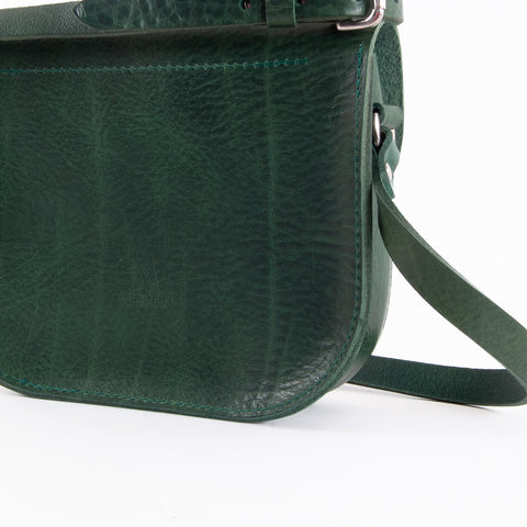 Mini-Belle Green Leather Crossbody Bag