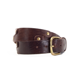 Sustainable Brown Leather Segment Belt