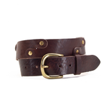 Sustainable Brown Leather Segment Belt