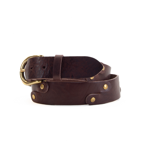 Sustainable Brown Leather Segment Belt