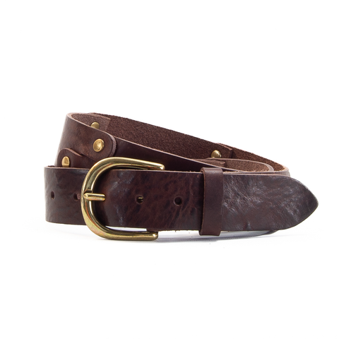 Sustainable Brown Leather Segment Belt