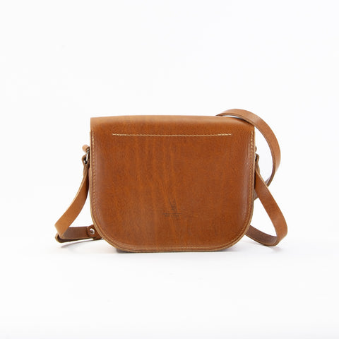 Mini-Belle Tan Leather Crossbody Bag