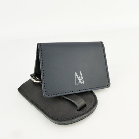 Navy Leather Card Holder - Chroma