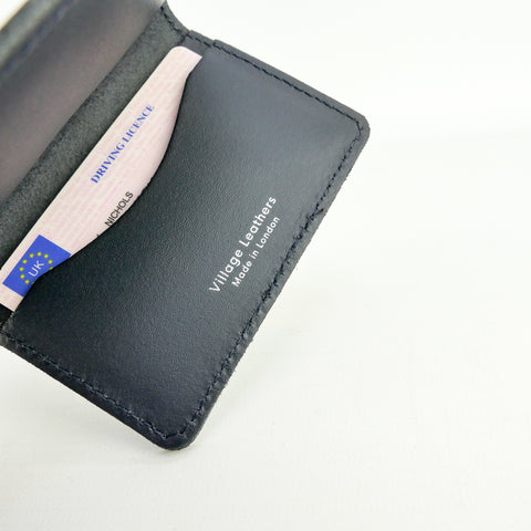 Navy Leather Card Holder - Chroma