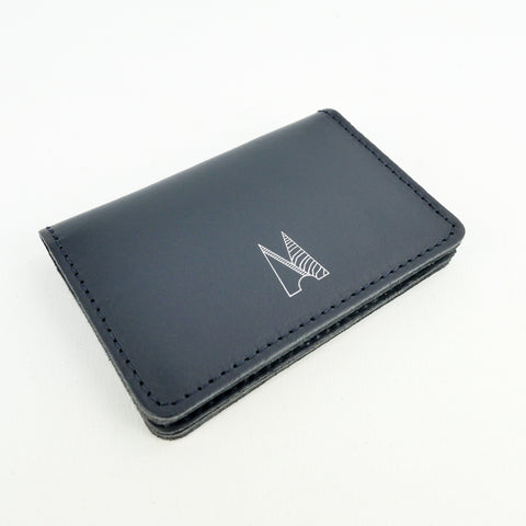 Navy Leather Card Holder - Chroma