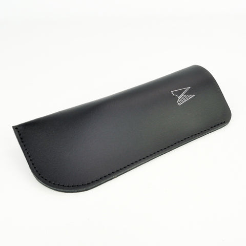 Black Leather Glasses Case - Chroma