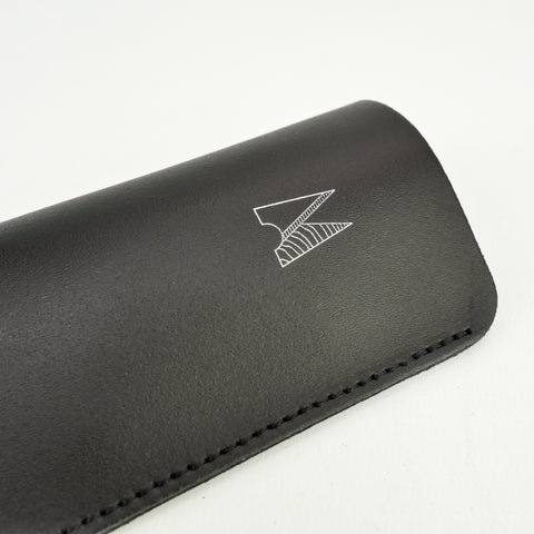 Black Leather Glasses Case - Chroma