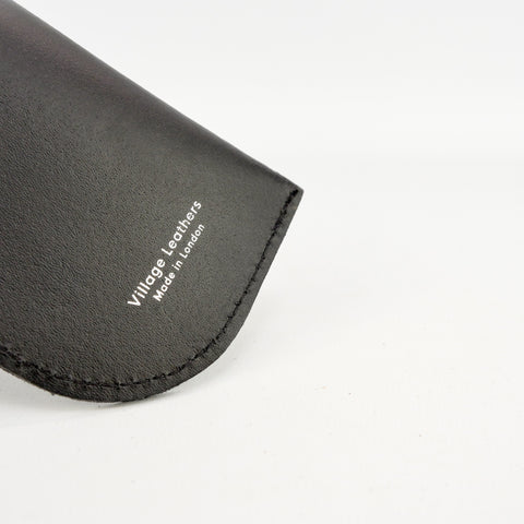 Black Leather Glasses Case - Chroma