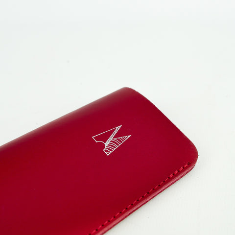 Red Leather Glasses Case - Chroma