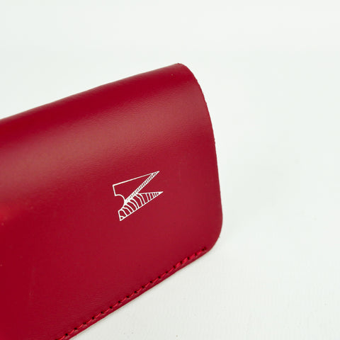 Red Leather Glasses Case - Chroma