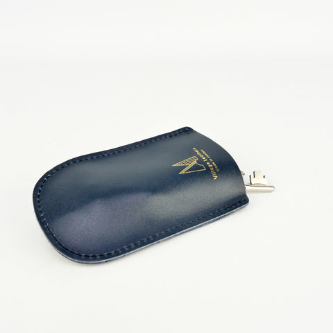 Navy Leather Bell Key Holder - Roam