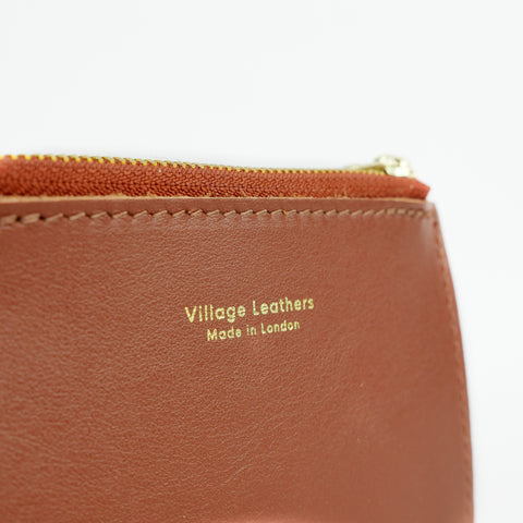 Tan Leather Zip Purse - Roam