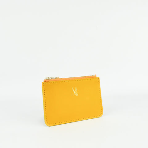 Yellow Leather Zip Purse - Roam