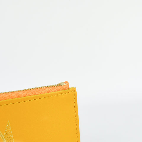 Yellow Leather Zip Purse - Roam