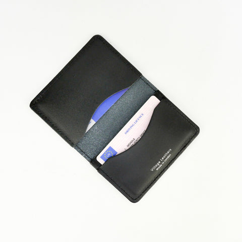 Black Leather Card Holder - Chroma