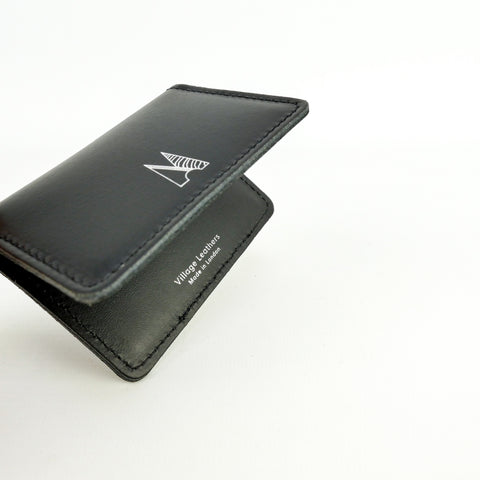 Black Leather Card Holder - Chroma