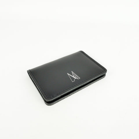 Black Leather Card Holder - Chroma