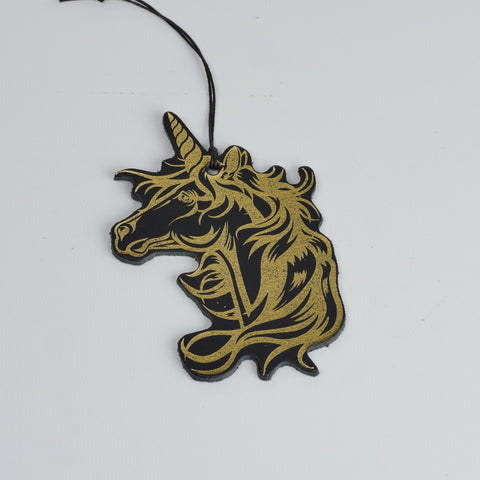 Leather Christmas Unicorn Decoration