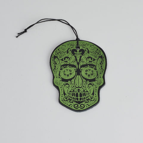 Leather Christmas Skull Decoration