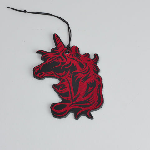 Leather Christmas Unicorn Decoration