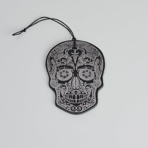 Leather Christmas Skull Decoration