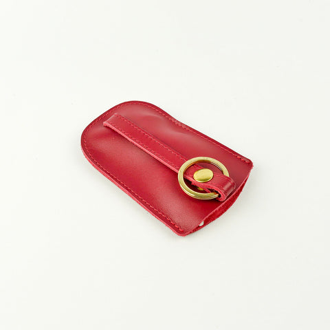 Red Leather Bell Key Holder - Roam