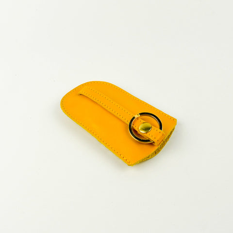 Yellow Leather Bell Key Holder - Roam