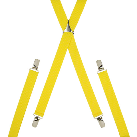 Plain Yellow Skinny Trouser Braces