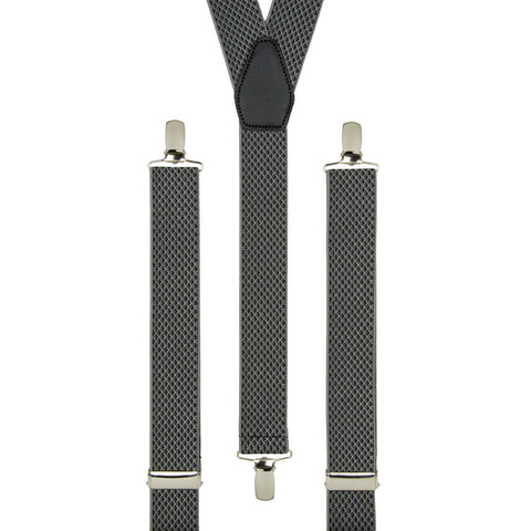 Silver Basketweave Trouser Braces