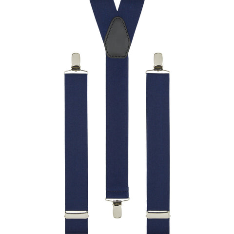 Plain Navy Braces