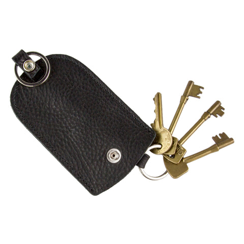 Black Leather Bell Key Holder