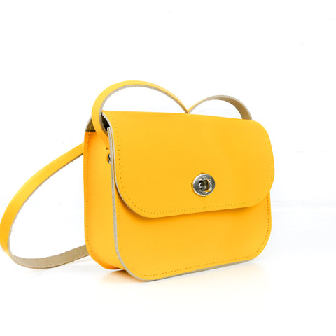 Yellow Leather Shoulder Bag - Chroma