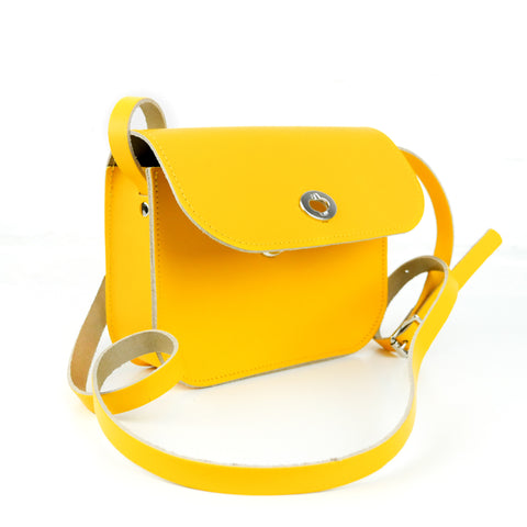 Yellow Leather Shoulder Bag - Chroma