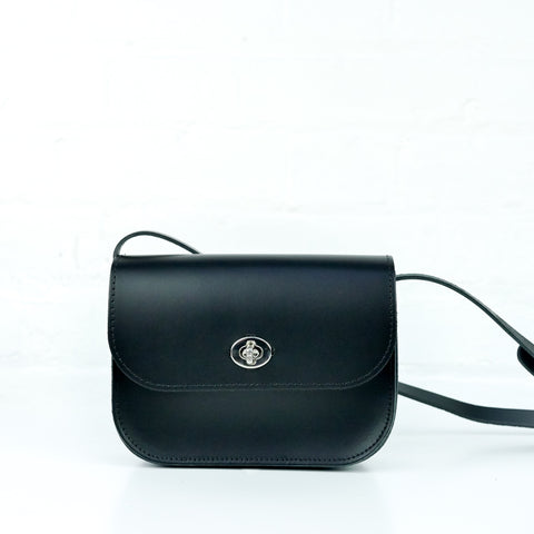 Black Leather Shoulder Bag - Chroma