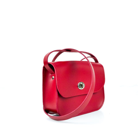 Red Leather Shoulder Bag - Chroma