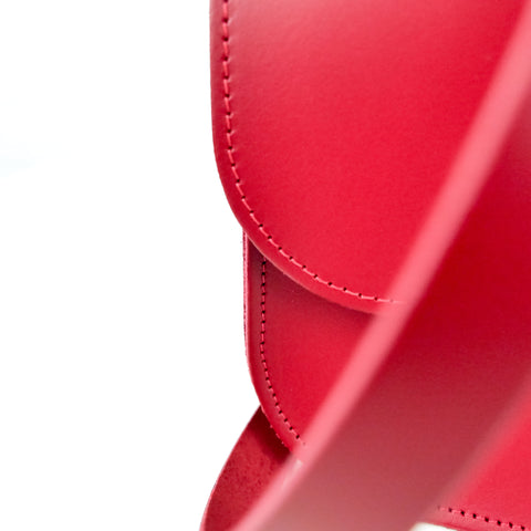 Red Leather Shoulder Bag - Chroma