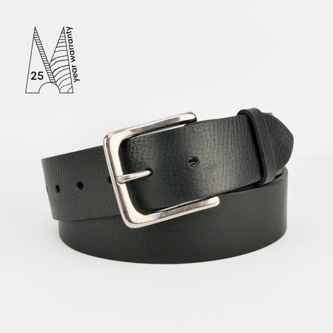 1 3/4" Classic Black Leather Belt