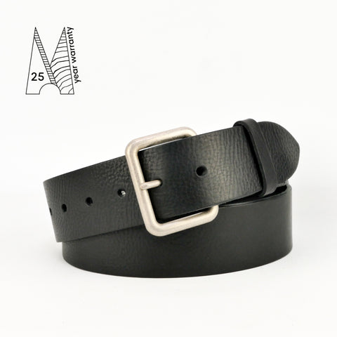 1 3/4" Classic Black Leather Belt