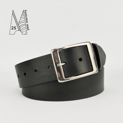 1 3/4" Classic Black Leather Belt