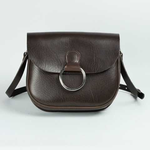 Belle Brown Leather Crossbody Bag